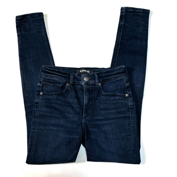 EXPRESS High Rise Legging Jegging Jeans 2 - Picture 5 of 8